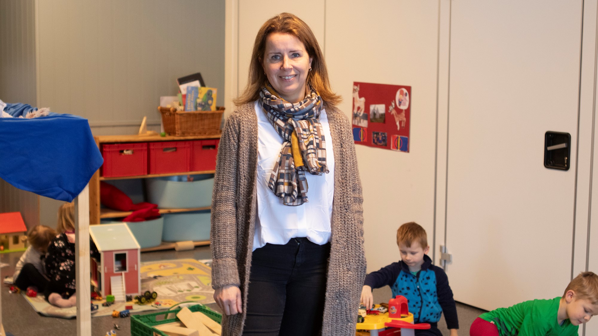 Margrethe Thomassen i en barnehage