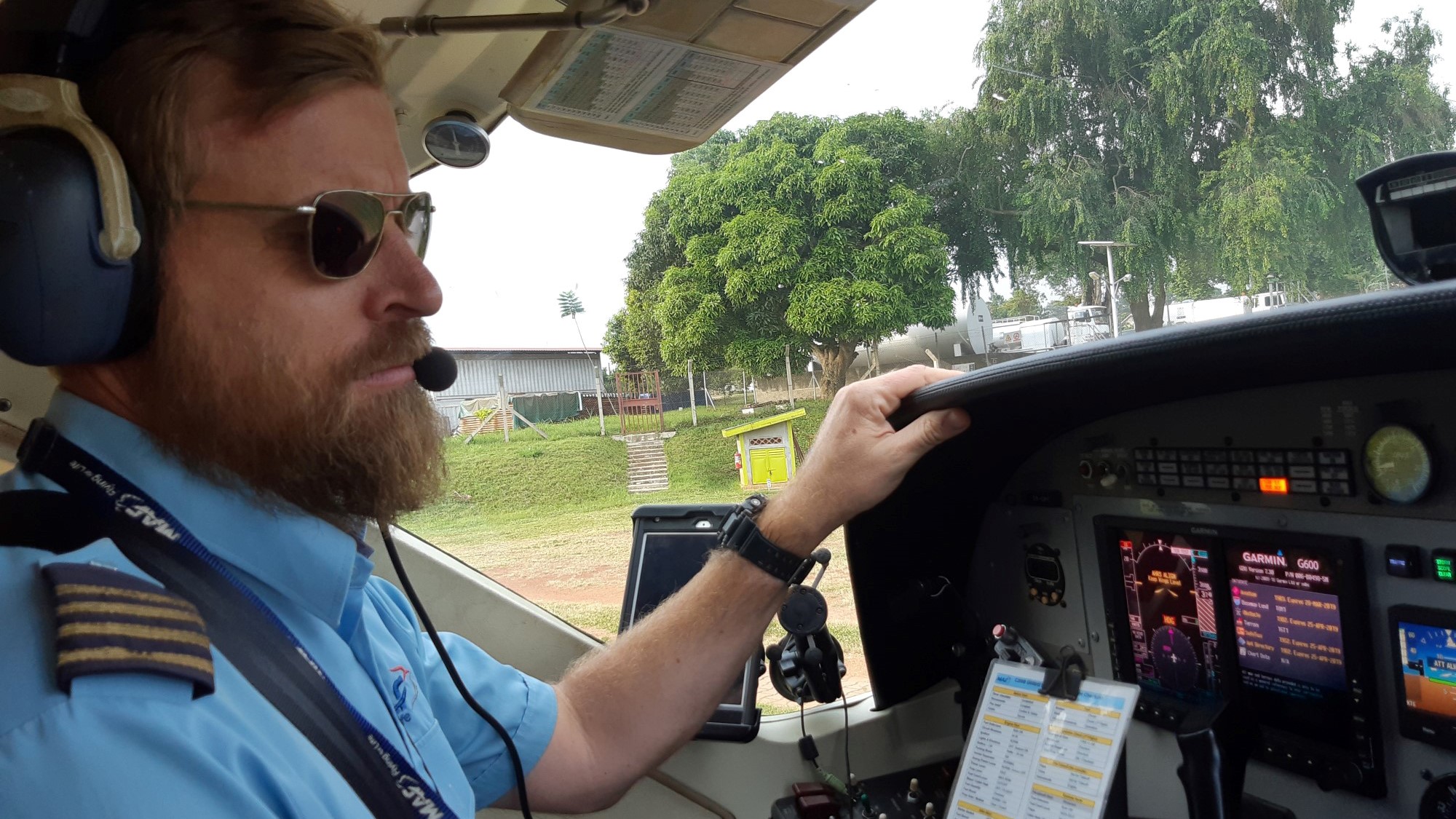 Eivind Lindtjørn i cockpit