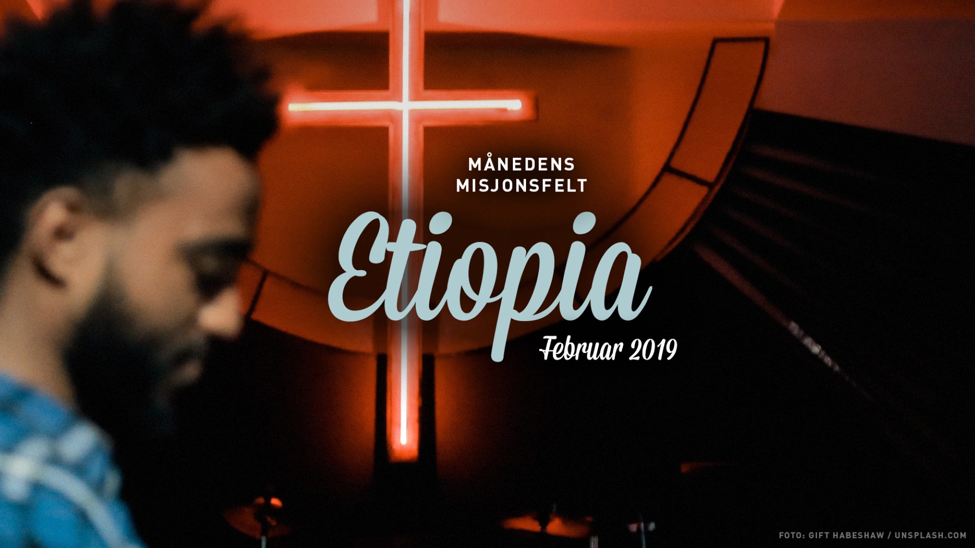 Mann i kirke i Etiopia