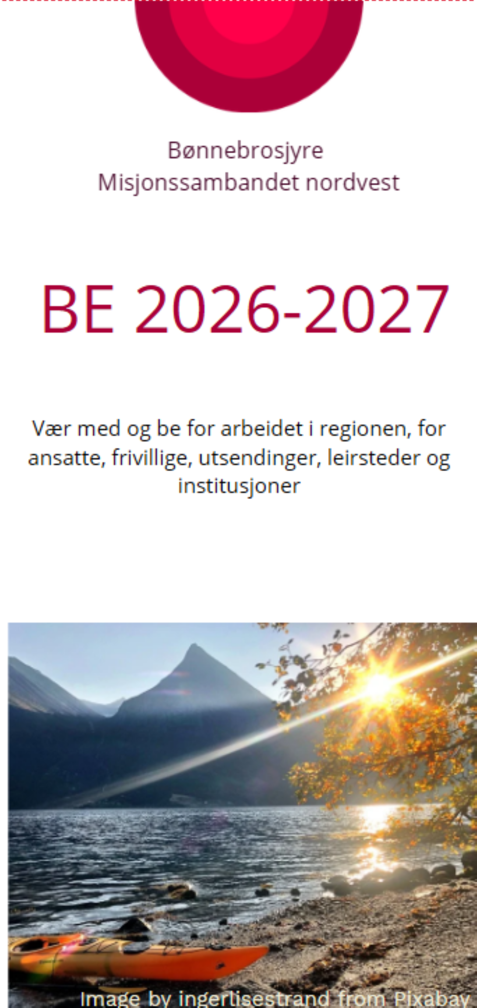 Bildet viser forsiden på brosjyren Be 2026-2027