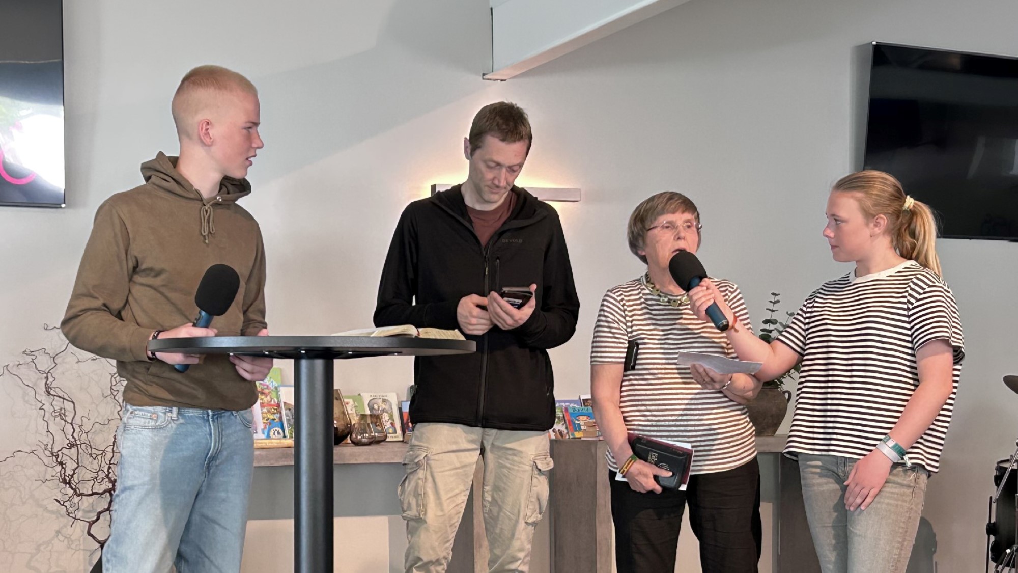 Bilde fra møteledelse i Volda misjonsforsamling