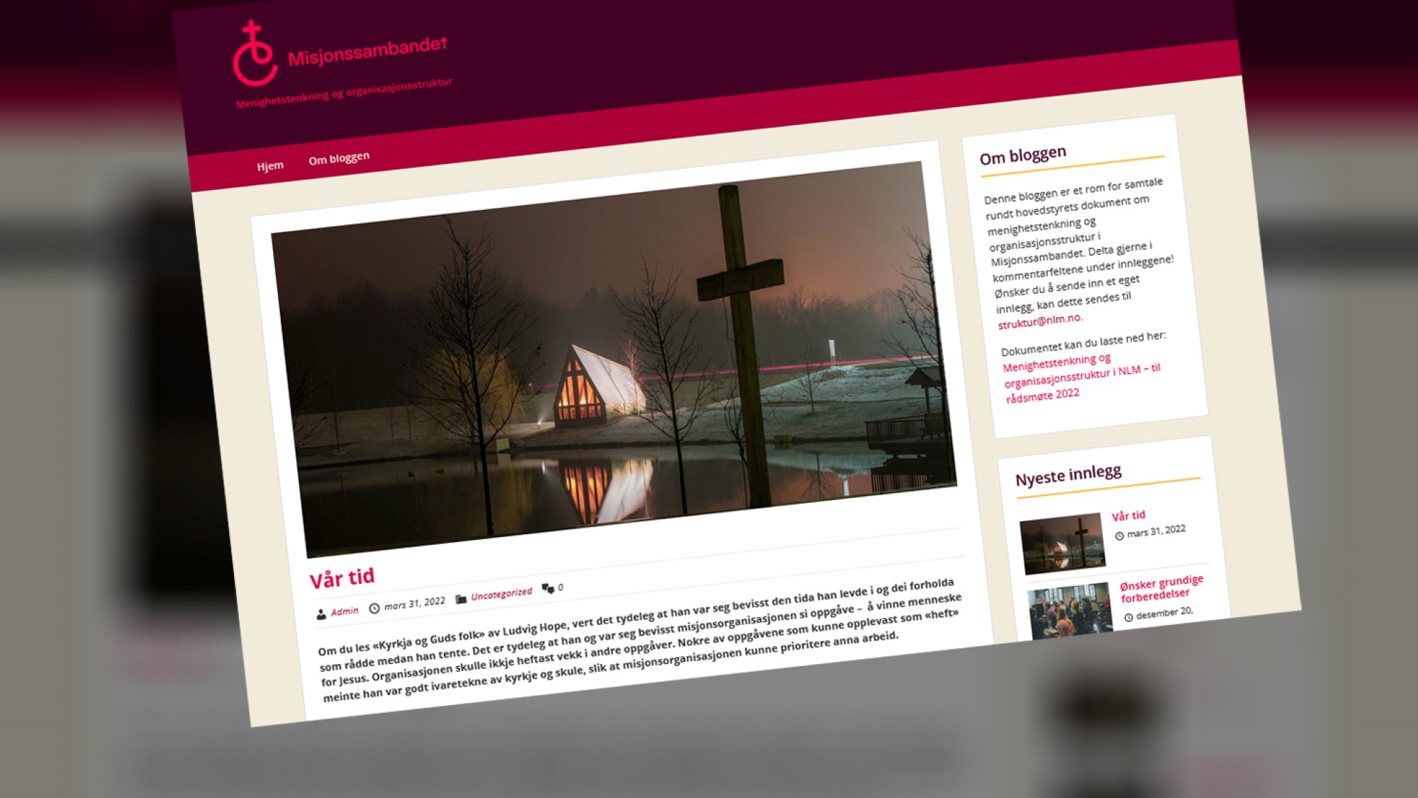 Innlegg på bloggen
