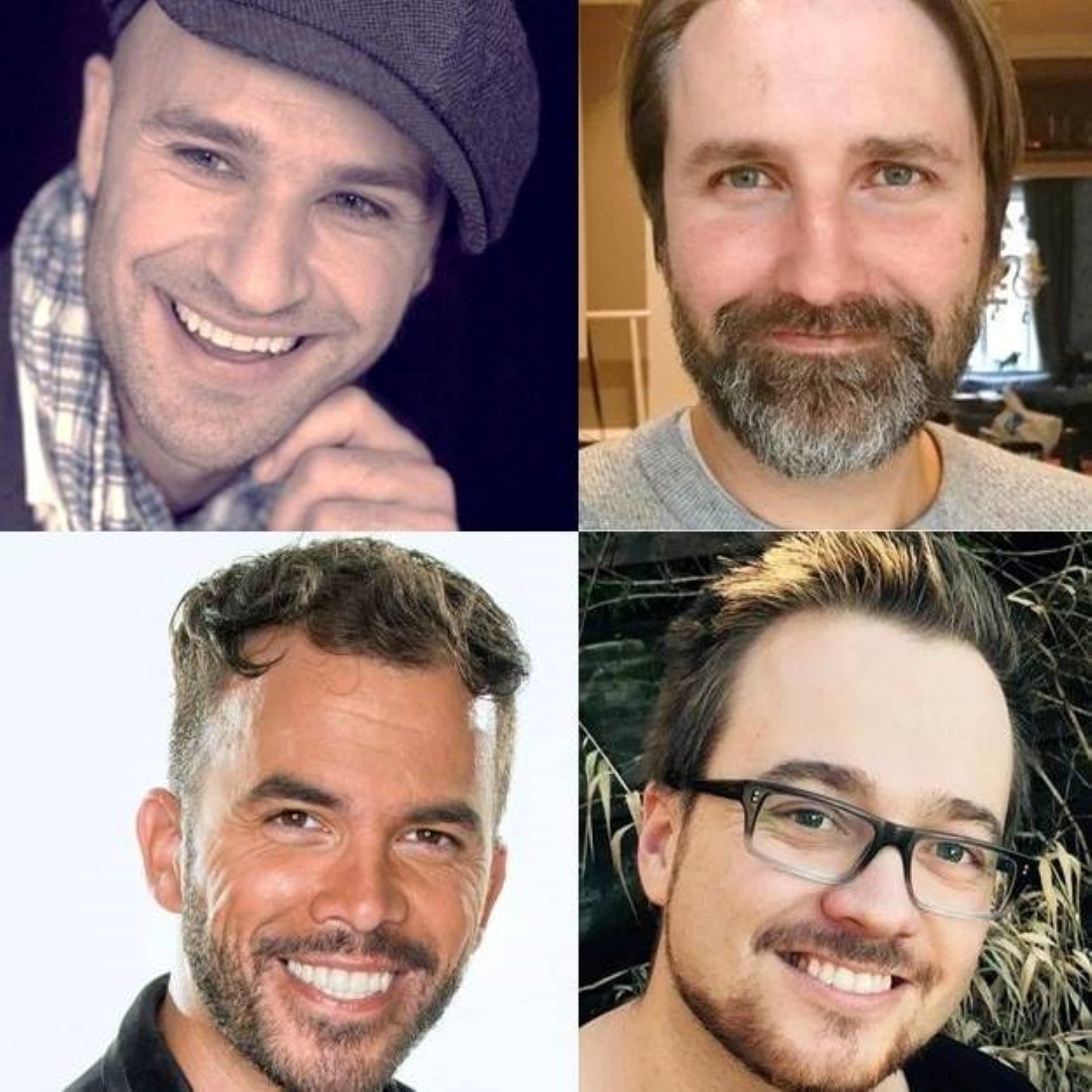 Fire bilder av fire ulike menn