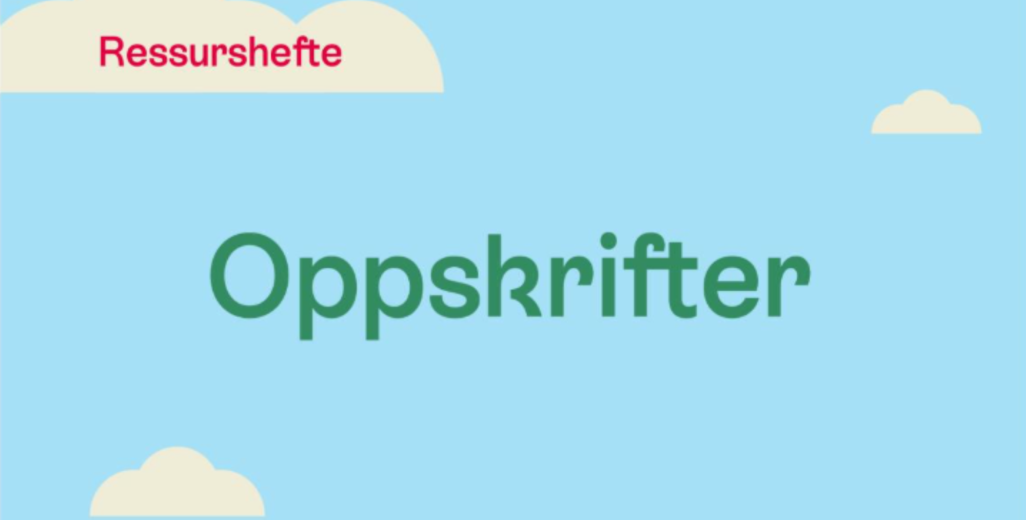 Blå himmel med skrift på