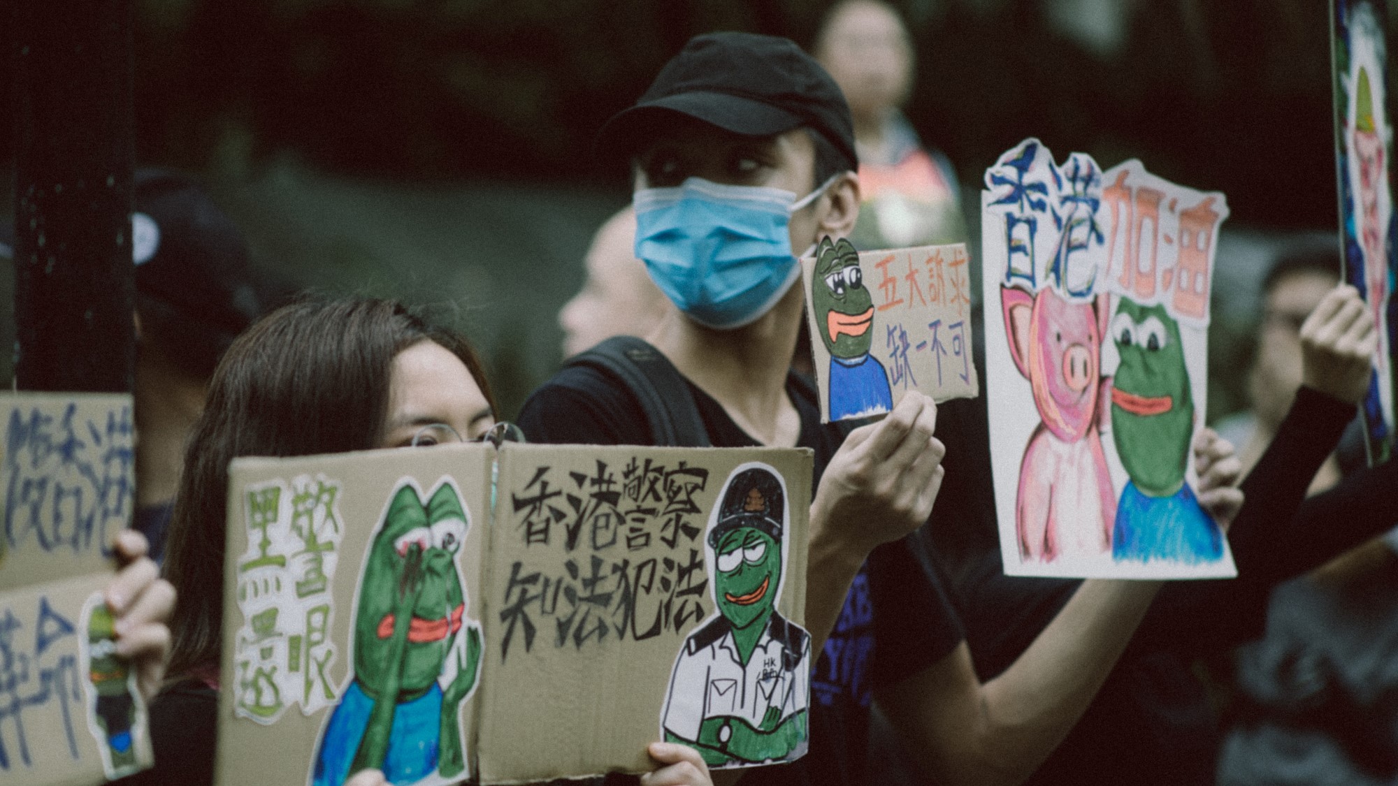 Demonstranter i Hongkong