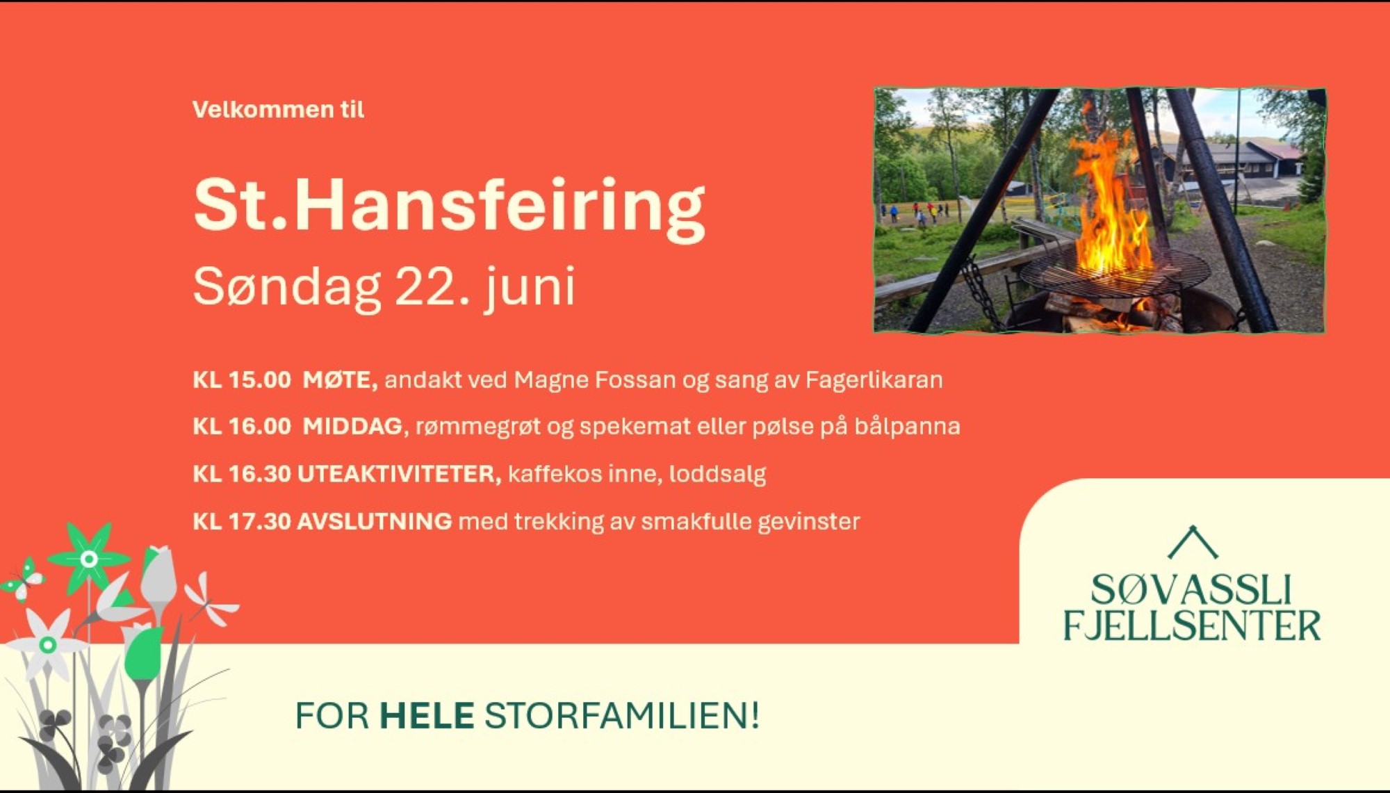 Plakat for St. Hansfeiring Søvassli