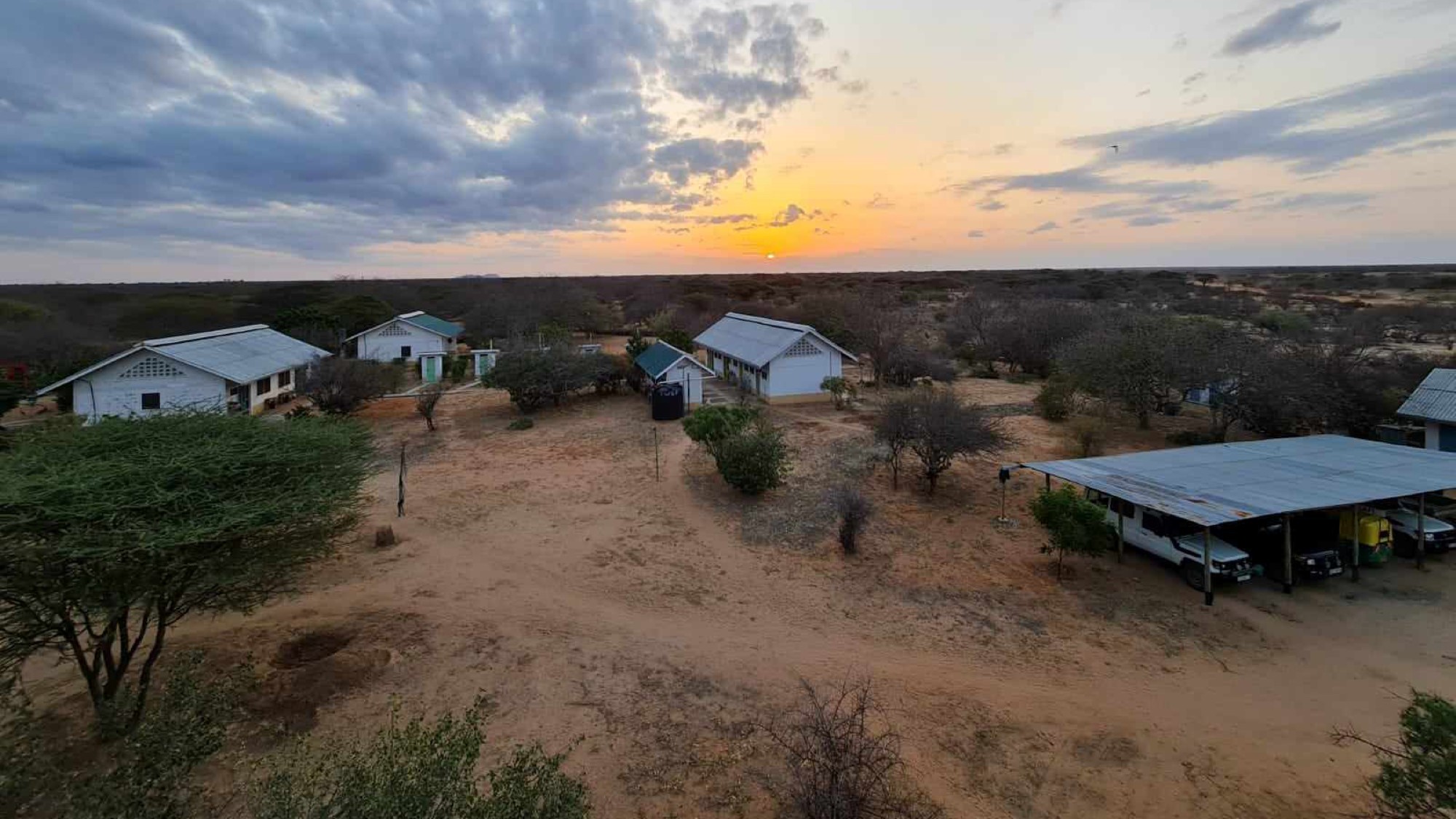 Dronefoto av tomten