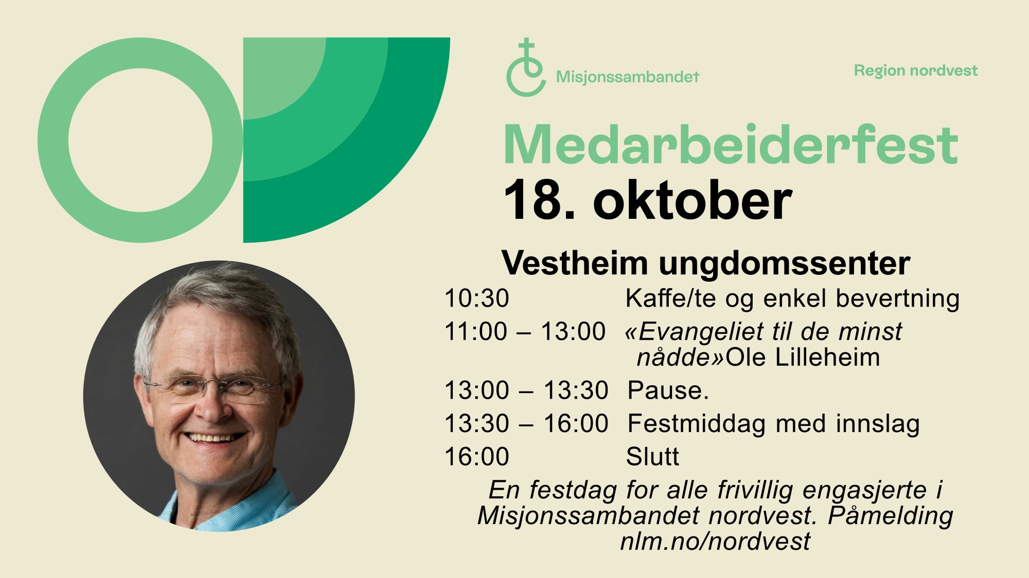 Bildet viser plakaten til medarbeider festen der også programmet står
