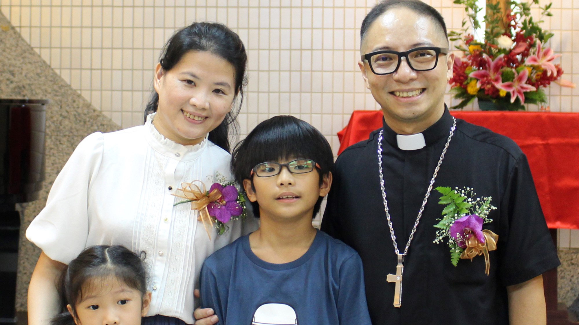 Pastor Cheng Fa Hsiang med familie