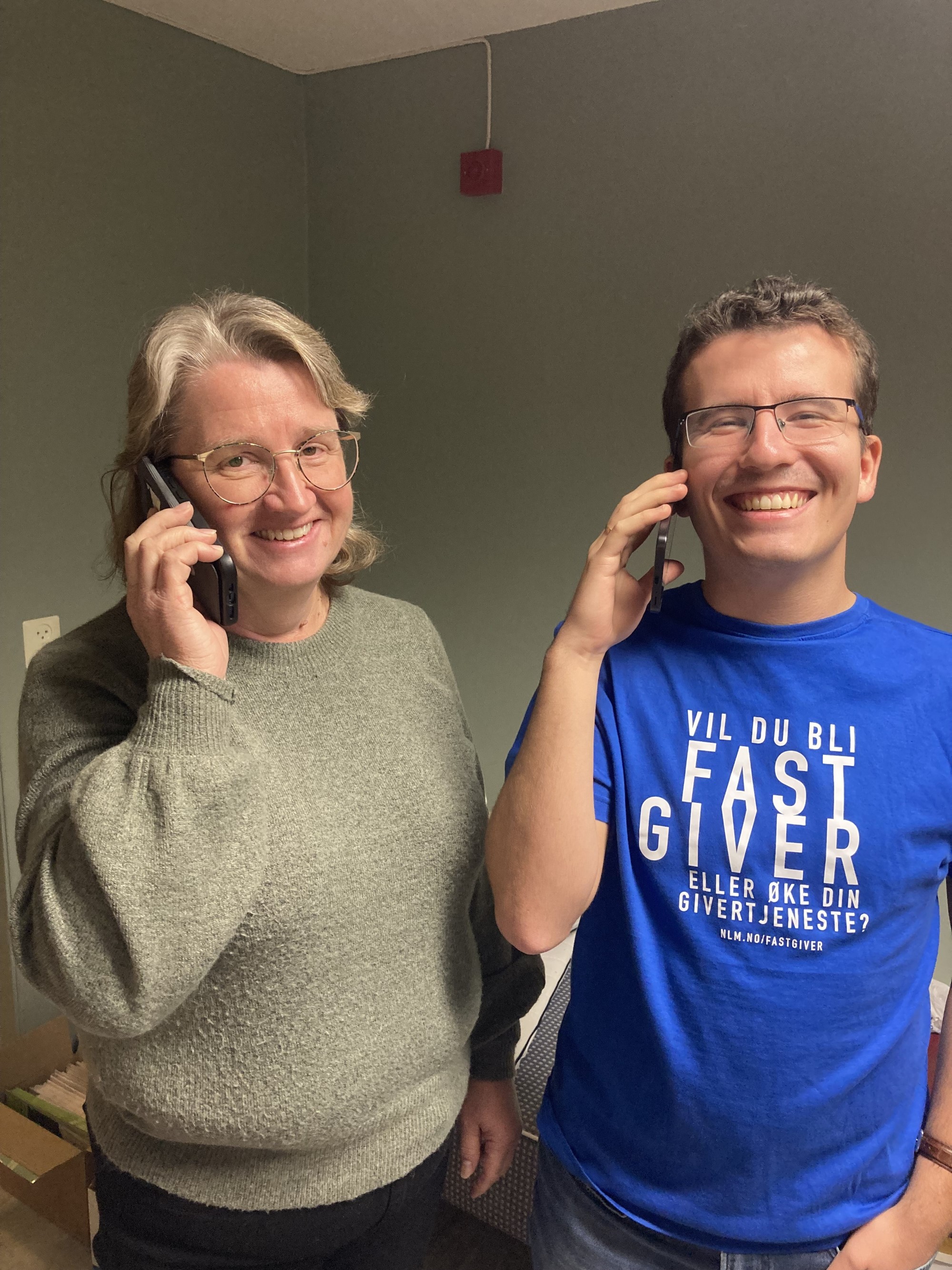 Kristin og Per Tore klare for å ringe!