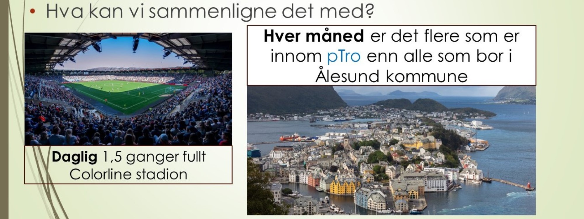 Bilde er en collage satt sammen av flere bilder som viser collorline-stadion og ålesund by
