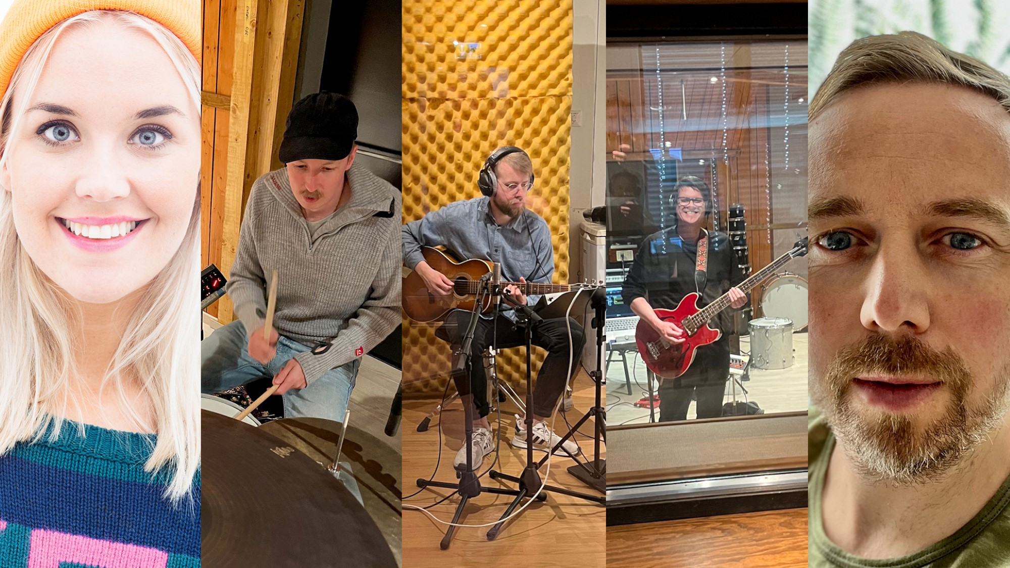 Collage av musikere