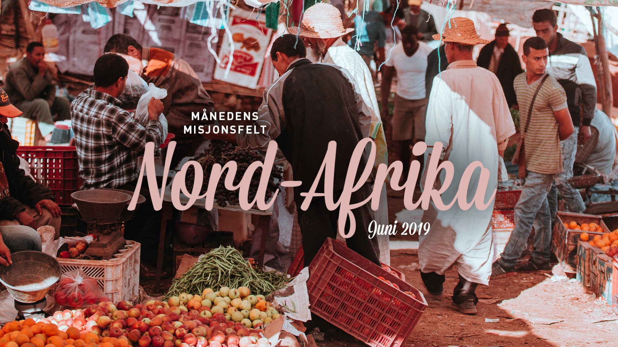 Tekstplakat Nord-Afrika med marked