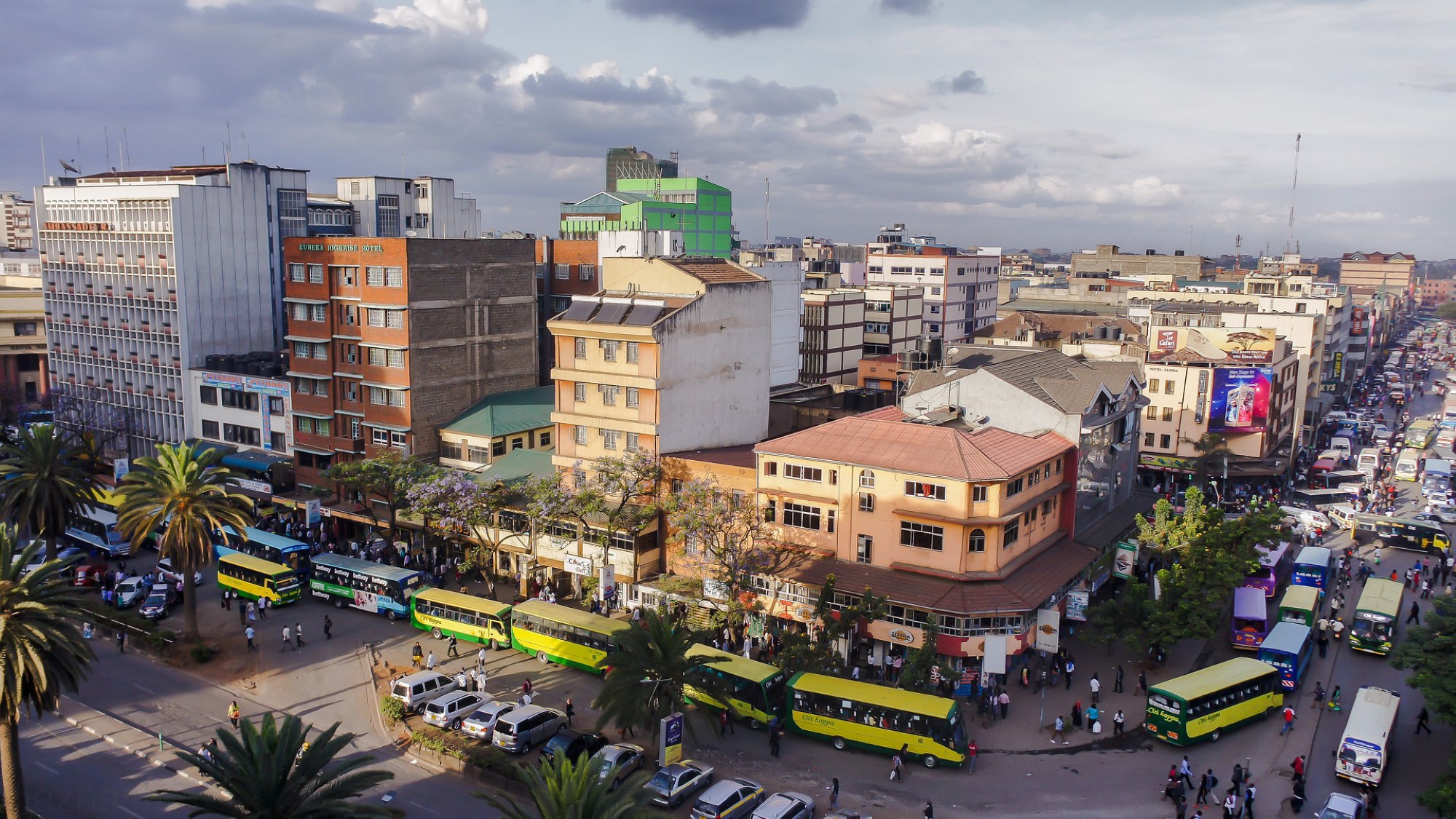 Trafikk i Nairobi sentrum
