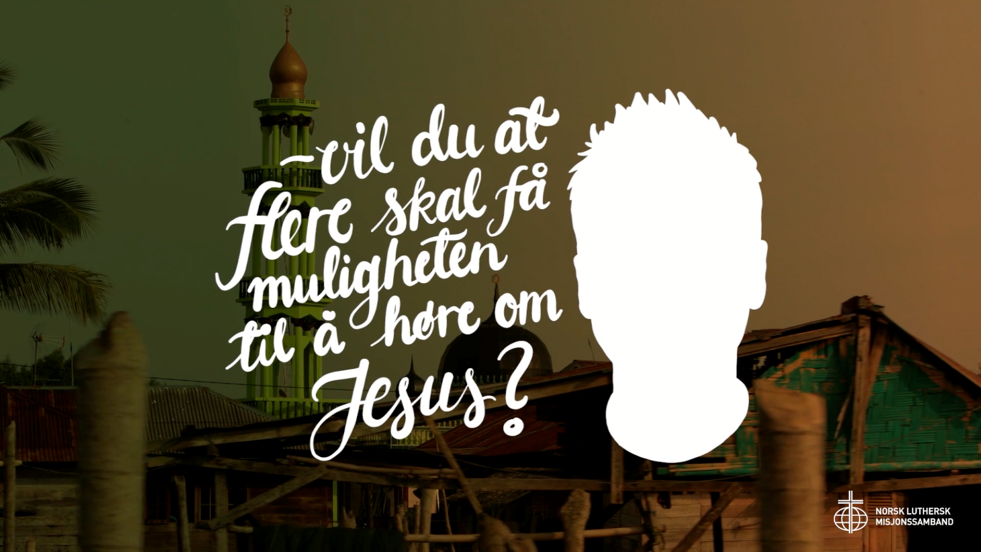 Bilde av moské med sitat: Vil du at flere skal få muligheten til å høre om Jesus?