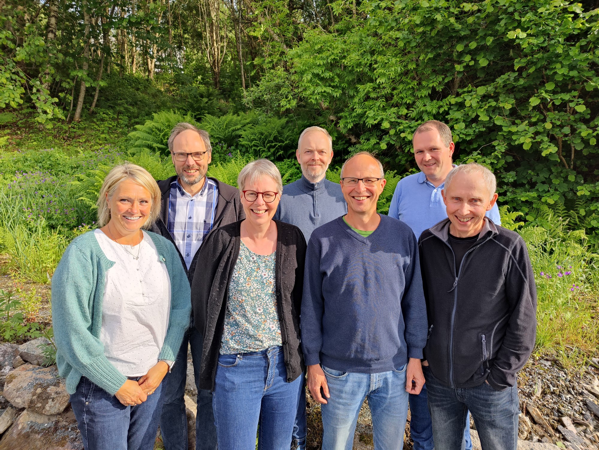 Regionstyret få venstre: Oddhild Skjong, Hallvard Nordstrand, Brynjar Muren, Sverrir Olafsson, Svein Ove Starheimsæter og Arnfinn Stige. Ingrid Kvam Steinshamn var ikkje fysisk til stede på møtet.