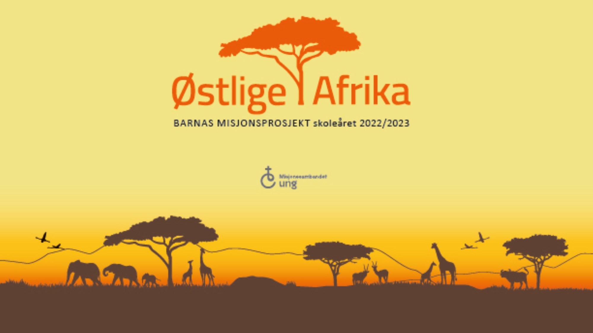 Plakat illustrasjon av dyr på savannen